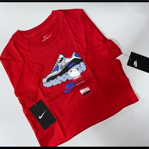 Kid's NIKE Air Max Cloud Sneaker Cartoon Graphic Short Sleeve Tee T-Shirt - Picture 4 of 9